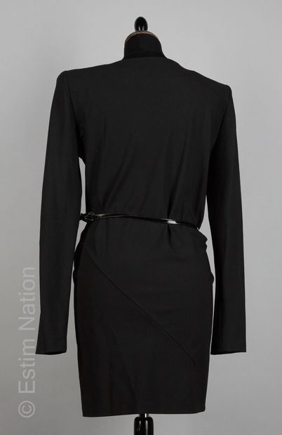 GUCCI par Tom FORD Black stretch virgin wool wrap dress, floating tunic, skirt with...