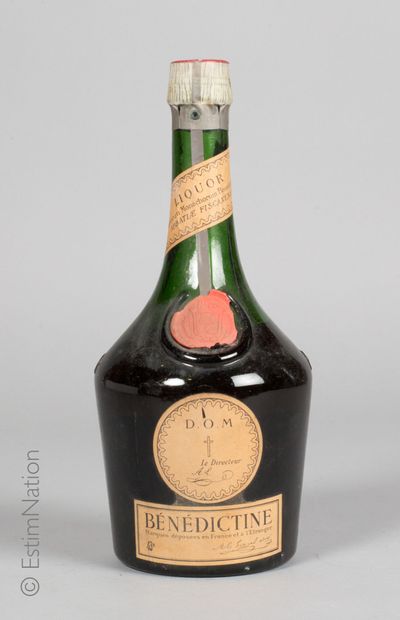 DIVERS 1 bouteille Benedictine DOM 

(43% vol.) (N. lb, E. la, m) Bot. 1970s/198...