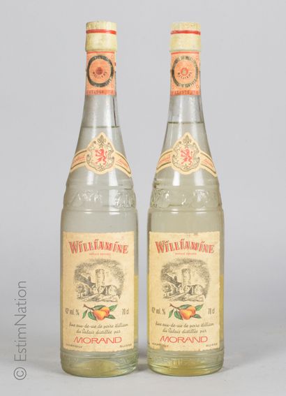 EAU-DE-VIE (modification au catalogue) 
2 bouteilles Eau de vie 
de poire William...