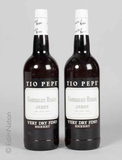 SHERRY 2 bouteilles Sherry Tio Pepe Gonzalez Byass Jerez 

(16% vol. / 1L) (e. f...