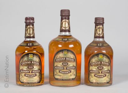 Whisky 3 flacons Chivas Regal 12 years Blended Scotch Whisky

(N. tlb, E. la, m,...