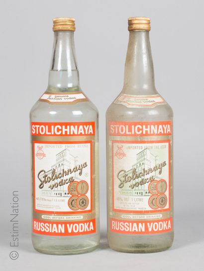 Vodka 2 bottles Vodka Stolichnaya 

(imported from the URSS) (1 drain, e. a, lm,...