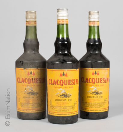DIVERS 3 bouteilles Liqueur Clacquesin

(Extrait des Pins) (22% vol. / 100cl) (e....