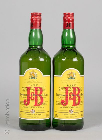 Whisky 2 bottles J&B Blended Scothch Whisky 

(Rare) (43% vol. / 1L) Bot.1980s
