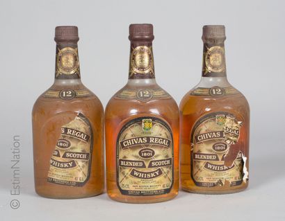 Whisky 3 bottles Chivas Regal 12 years Blended Scotch Whisky 

(43% vol. / 75cl)...