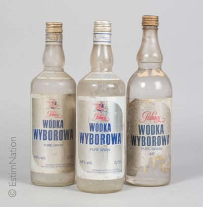 Vodka 3 bouteilles : 2 Wodka Wyborowa Pure Grain (45% vol. / 70cl), 1 Wodka Wyborowa...