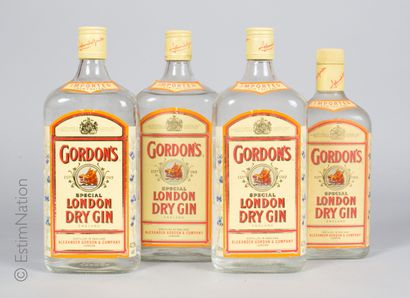 Gin 4 bouteilles : 3 Gin Gordon's London Dry Gin England (47,3% vol. / 1L), 1 Gin...