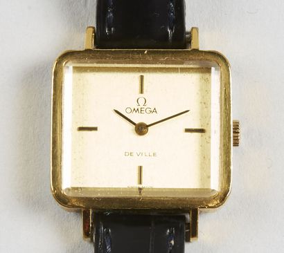 OMEGA - De Ville Gold-plated ladies' watch with manual winding mechanical movement...