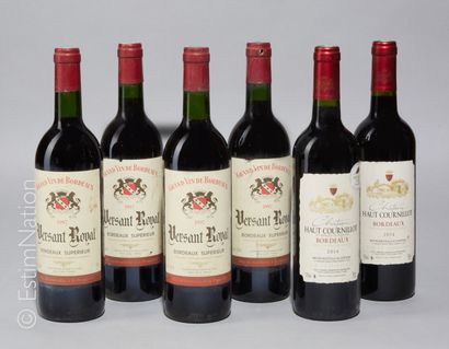 BORDEAUX 
6 bouteilles : 4 Versant Royal 1997 Bordeaux, 2 Château Haut Cournillot...