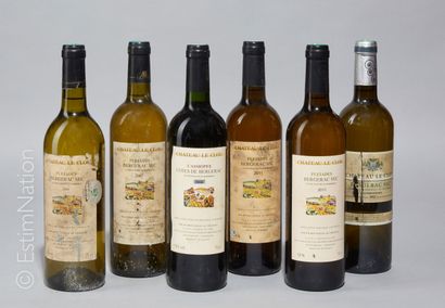 BORDEAUX 6 bouteilles Château le Clou de 2005 à 2013 Côtes de Bergerac (blanc et...