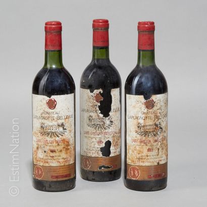 BORDEAUX 3 bouteilles Château Laplagnotte-Bellevue 1983 Saint-Emilion Grand Cru 

(E....