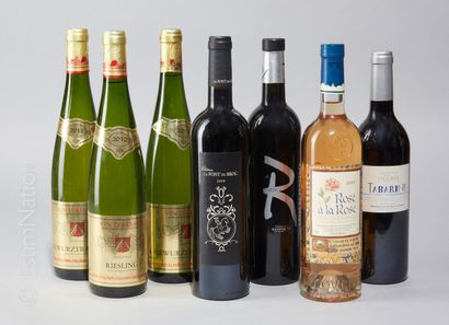DIVERS 7 bouteilles Panaché : 3 bouteilles Jean d'Alsace de 2011 à 2015, 4 Côtes...
