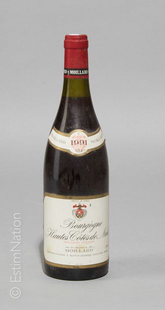 BOURGOGNE 1 bouteille Hautes Côtes de Nuit 1991 Moillard 

(N. entre 3 et 4 cm, E....