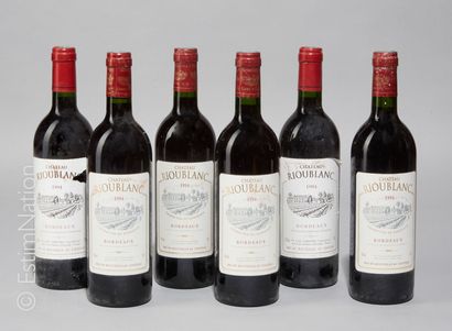 BORDEAUX 6 bouteilles Château Rioublanc 1994 Bordeaux 

(E. a, m, 1 sans étiquette)



Livraison...