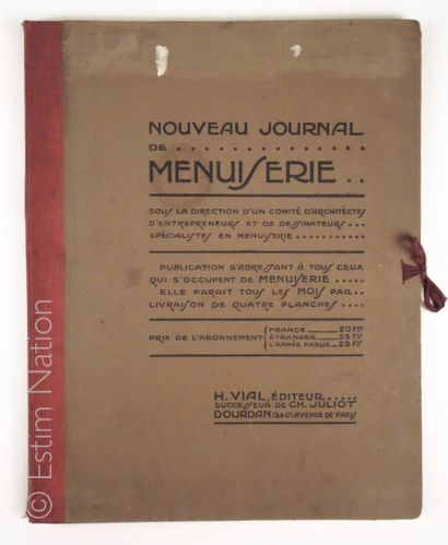 MENUISERIE "Nouveau journal de menuiserie", Vial éditeur, non daté, circa 1910, contient...