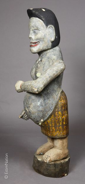 JAVA JAVA



Sculpture en bois sculpté et pigments naturels figurant une femme debout...