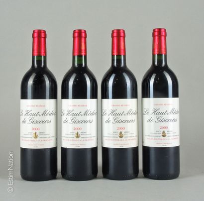 BORDEAUX 4 bouteilles Le Haut-Médoc de Giscours 2000 Haut Médoc