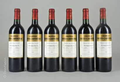 BORDEAUX 6 bouteilles Château Boyd-Cantenac 1999 3e GC Margaux

(E. f)