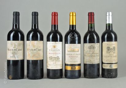 BORDEAUX 6 bouteilles Panaché de 2011 à 2015 Bordeaux dont : 2 Mouton Cadet

(E....