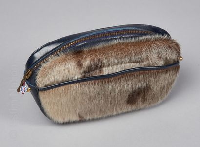 ANONYME CIRCA 1970 BELT POCKET in marine box and ringed seal (11 x 20 cm) (Specimen...