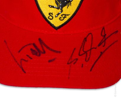 FERRARI - MICHAEL SCHUMACHER ET JEAN TODT CIRCA 2000/2005 Official Ferrari cap signed...
