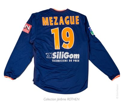 VALERY MEZAGUE N°19 MAILLOT DE FOOTBALL, milieu de terrain, international camerounais,...