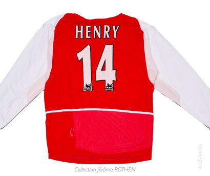 THIERRY HENRY N°14 MAILLOT DE FOOTBALL, attaquant international, Arsenal, saison...