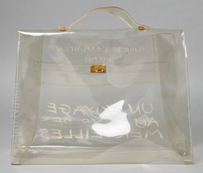 HERMES (1997) SAC "KELLY" 40 cm en plastique produit à l'occasion de l'exposition...
