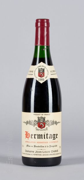 HERMITAGE ROUGE 1 bouteille HERMITAGE 1989 Jean-Louis Chave
(N. entre 2 et 2,5 cm,...