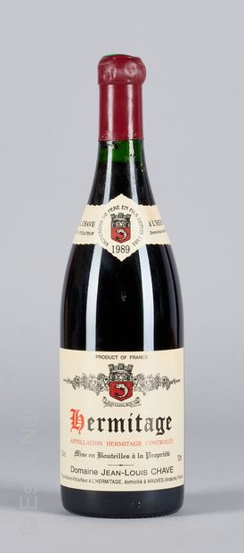 HERMITAGE ROUGE 1 bottle HERMITAGE 1989 Jean-Louis Chave
(B. swollen, very slight...