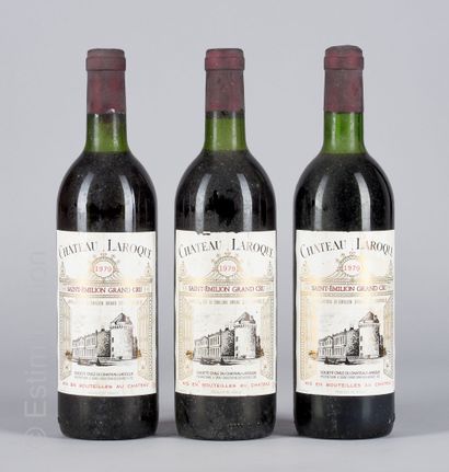 BORDEAUX 3 bouteilles Château Laroque 1979 Saint Emilion Grand Cru
(N. lb, E. a,...