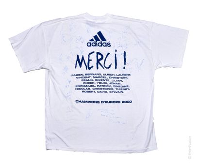 UEFA COUPE D'EUROPE PAYS BAS 2000 FINALE, ADIDAS Official TEE SHIRT of the French...