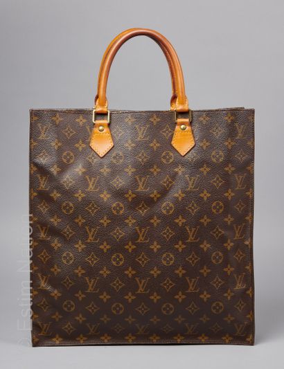 LOUIS VUITTON (1998) Flat" bag in Monogram canvas and natural leather (coating of...