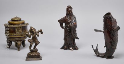 ARTS DECORATIFS D'ASIE Japon, XXème siècle 

Sage et carpe

Deux épreuves en bronze...