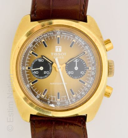 TISSOT - NAVIGATOR Tissot 
Navigator
Gold-plated chronograph watch with mechanical...