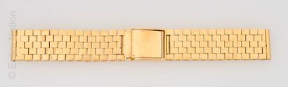 BRACELET OR Bracelet de montre en or jaune 18K 750 millièmes à maille briquette sur...