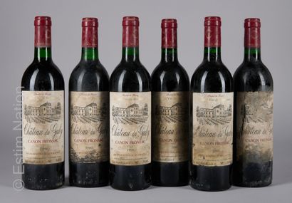 BORDEAUX 6 bouteilles CHÂTEAU DU GABY 1990 Bordeaux
(N. 2 tlb, E. ta, m, s)