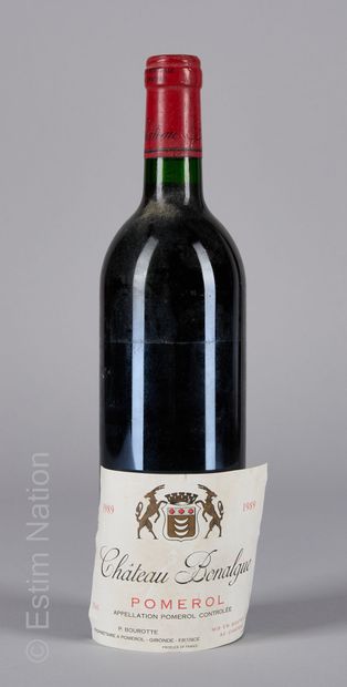 BORDEAUX 1 bouteille CHÂTEAU BONALGUE 1989 Pomerol
(E. f, tla, décollée)