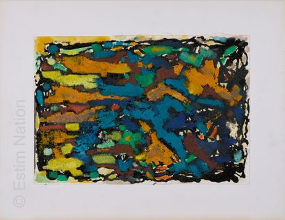 ATELIER ANDRE GUILLOU (1925-2017) Abstraction en couleurs
Technique mixte sablée...