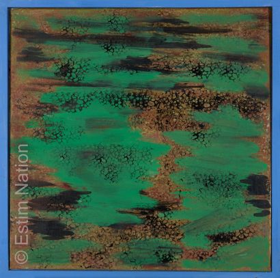 ATELIER ANDRE GUILLOU (1925-2017) Etang
Huile sur toile.
Dimensions : 60 x 60 cm,...