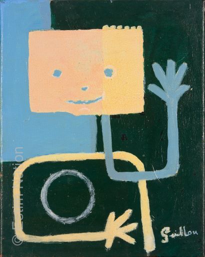 ATELIER ANDRE GUILLOU (1925-2017) Quatre visages
Huile sur papier. Signée à droite.
Dimensions...