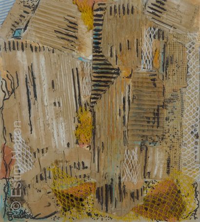ATELIER ANDRE GUILLOU (1925-2017) Composition abstraite
Technique mixte, collage,...