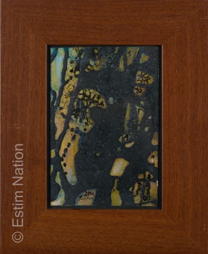 ATELIER ANDRE GUILLOU (1925-2017) Composition abstraite sur fond brun nuancé
Technique...
