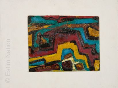 ATELIER ANDRE GUILLOU (1925-2017) Composition
Huile sur carton. Signée en bas à gauche.
Dimensions...