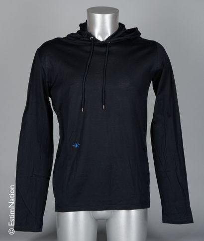 DIOR FIN SWEATER hooded black cotton (T M) (small marks)