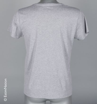 CELINE TEE SHIRT in grey stretch cotton with black logo (T M)