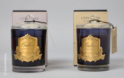 COTE NOIRE TWO 185 g CANDLES: Prosecco and Champagne rosé (mint condition) (in their...