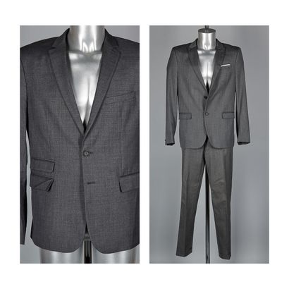 THE KOOPLES JACKET in shaped grey wool, regular fit (S 50) (one button missing),...