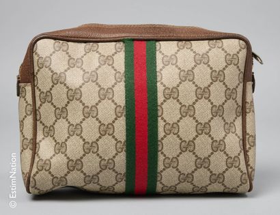 GUCCI PARFUMS CIRCA 1975/80 SUPREME GG and wild pig coated canvas TOILETTE CASE,...