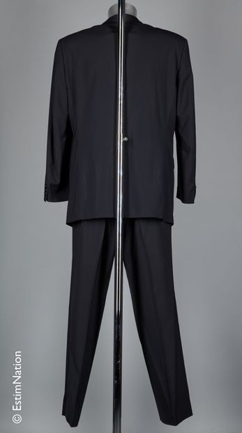HUGO BOSS COSTUME in virgin wool and black stretch polyester: jacket and pants (S...